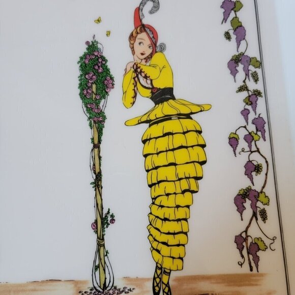 Vintage Villeroy & Boch Art Deco Women Serving Tray - 1900 Design Made in Italy - Picture 5 of 6